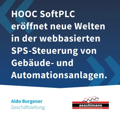 aeschimann utilise le logiciel SoftPLC de HOOC