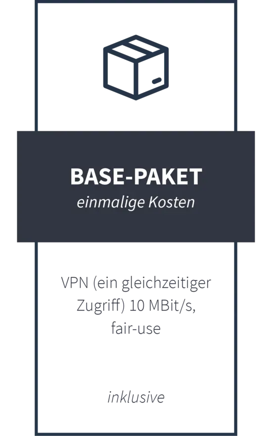 BASE-Paket mit einem kostenlosem gleichzeitigen VPN-Zugriff