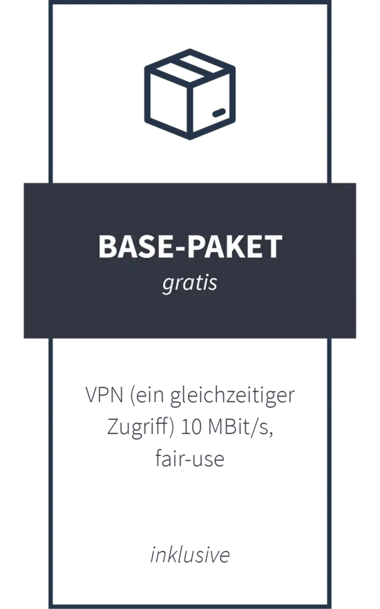 BASE-Paket mit einem kostenlosem gleichzeitigen VPN-Zugriff