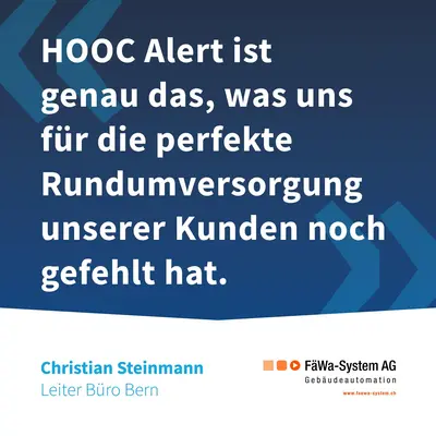 Fäwa Systemüberwachung dank HOOC Alarmserver
